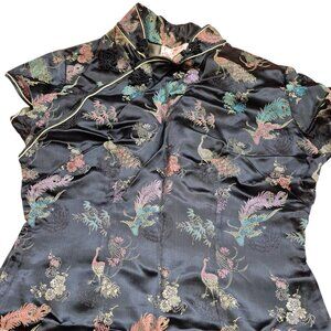 Vintage Liberty Cheongsam with embroidered birds unique